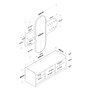 Hanah Home EE101 - 1983 Recibidor Blanco y Nogal con Almacenamiento y Espejo. Mueble de Entrada. Ancho 120cm, Alto 45cm, Profundidad 40cm. Elegante y Funcional.